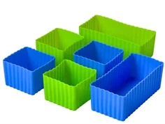 Yumbox silikonesæt blå og grøn 6-pak